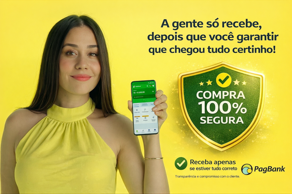 A gente só recebe, depois que você garantir que chegou tudo certinho!