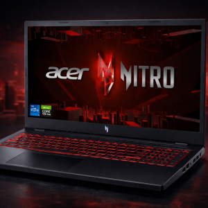 Notebook Gamer Acer Nitro V15 RTX 3050 aberto tela 144Hz