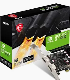 PLACA DE VIDEO MSI GEFORCE GT 1030 4GD4 LP OC 4GB DDR4 64 BITS - 912-V812-098