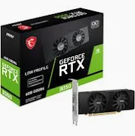 PLACA DE VIDEO MSI GEFORCE RTX 3050 LP OC 6GB GDDR6 96 BITS - 912-V812-223