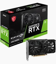 GPU NV RTX3050 6GB GDDR6 96BITS VENTUS 2X 6G OC MSI 912-V812-060