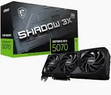 PLACA DE VIDEO MSI GEFORCE RTX PLACA DE VIDEO MSI GEFORCE RTX 5070 SHADOW 3X OC 12GB GDDR7 192 BITS - 912-V532-2425070 SHADOW 3X OC 12GB GDDR7 192 BITS - 912-V532-242