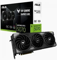 PLACA DE VIDEO ASUS TUF GAMING GEFORCE RTX 5070 GAMING 12GB GDDR7 192 BITS - TUF-RTX5070-12G-GAMING